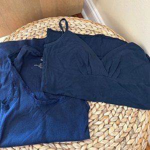 Hard Tail and Aerie Navy Blue Cami tops